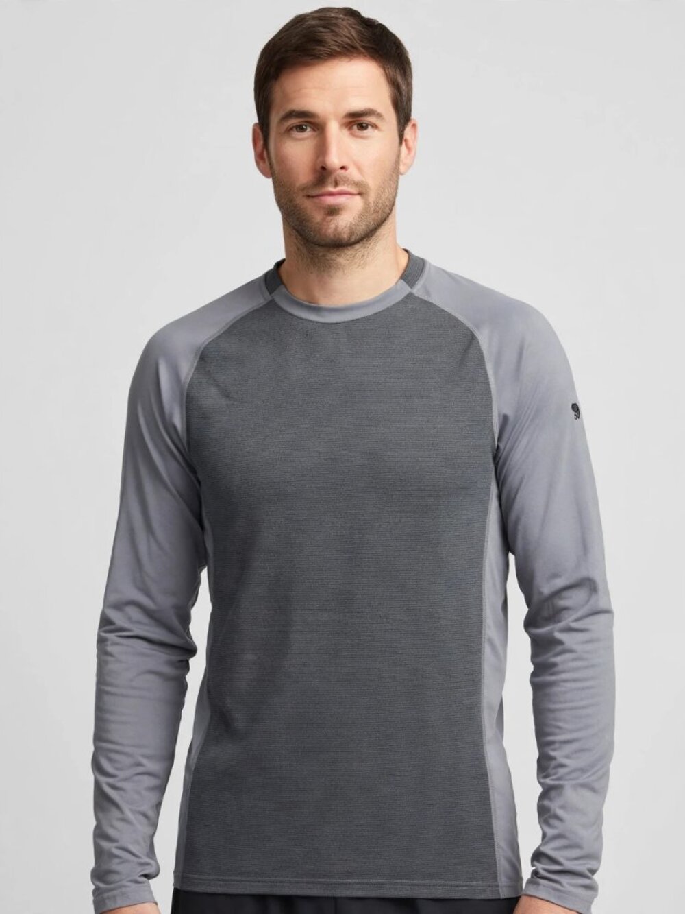 Mountain Hardwear Butterman Crew Shirt Gray Active Top Sz S / P Small